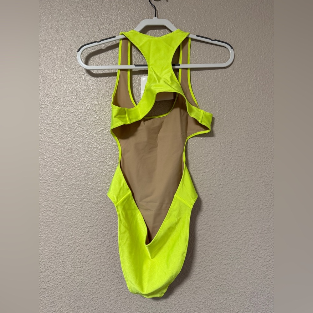 NWT Alexander Wang Yellow Cutout One-Piece Swimsuit Sexy Summer Vacation Beach S - Picture 11 of 12